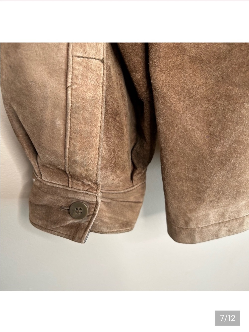 Danier Suede Shacket Retro Western Vest Camel Brown Size Medium - Picture 4 of 8